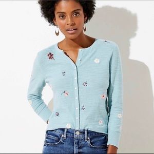 Loft Embroidered Floral Cardigan